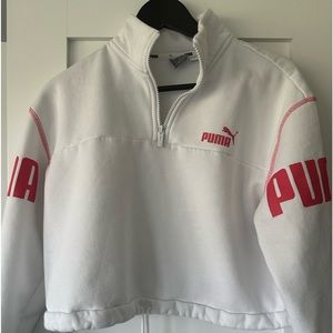 White Puma cropped sweatshirt